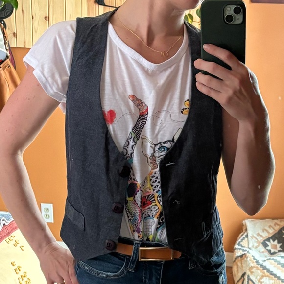Vintage Violet Denim Vest - Picture 3 of 5